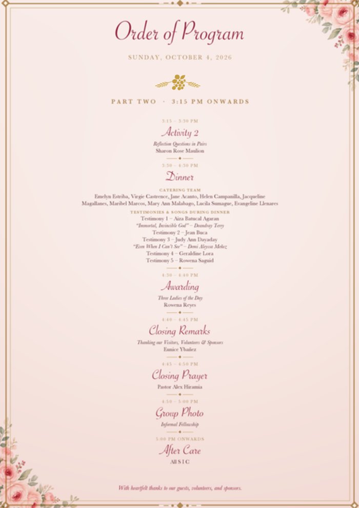 Program, Part Two